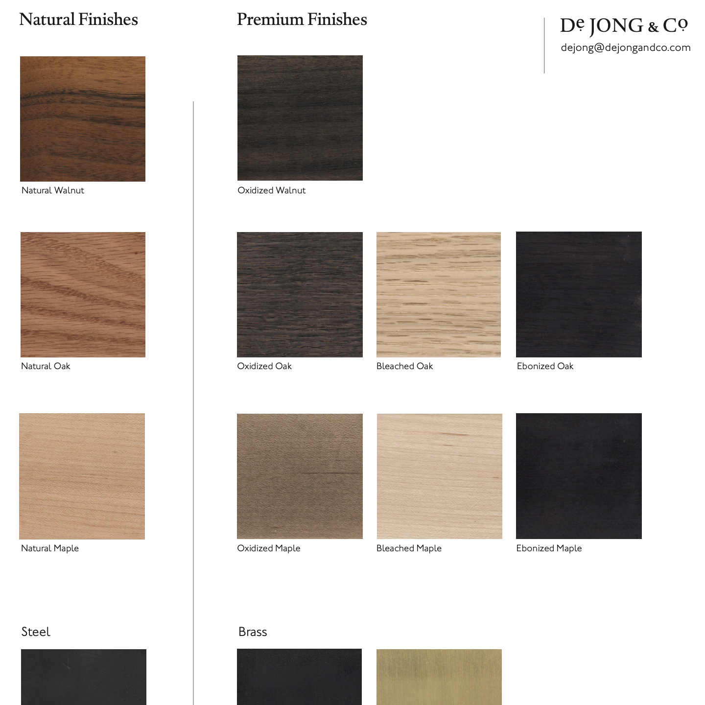 Available Finishes PDF