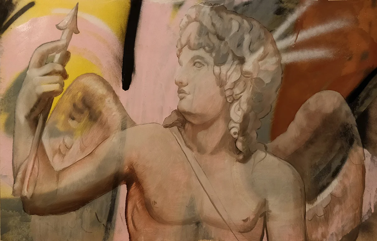 Cupid_Spray paint and oil on paper_23 x 36 inch (c).jpg