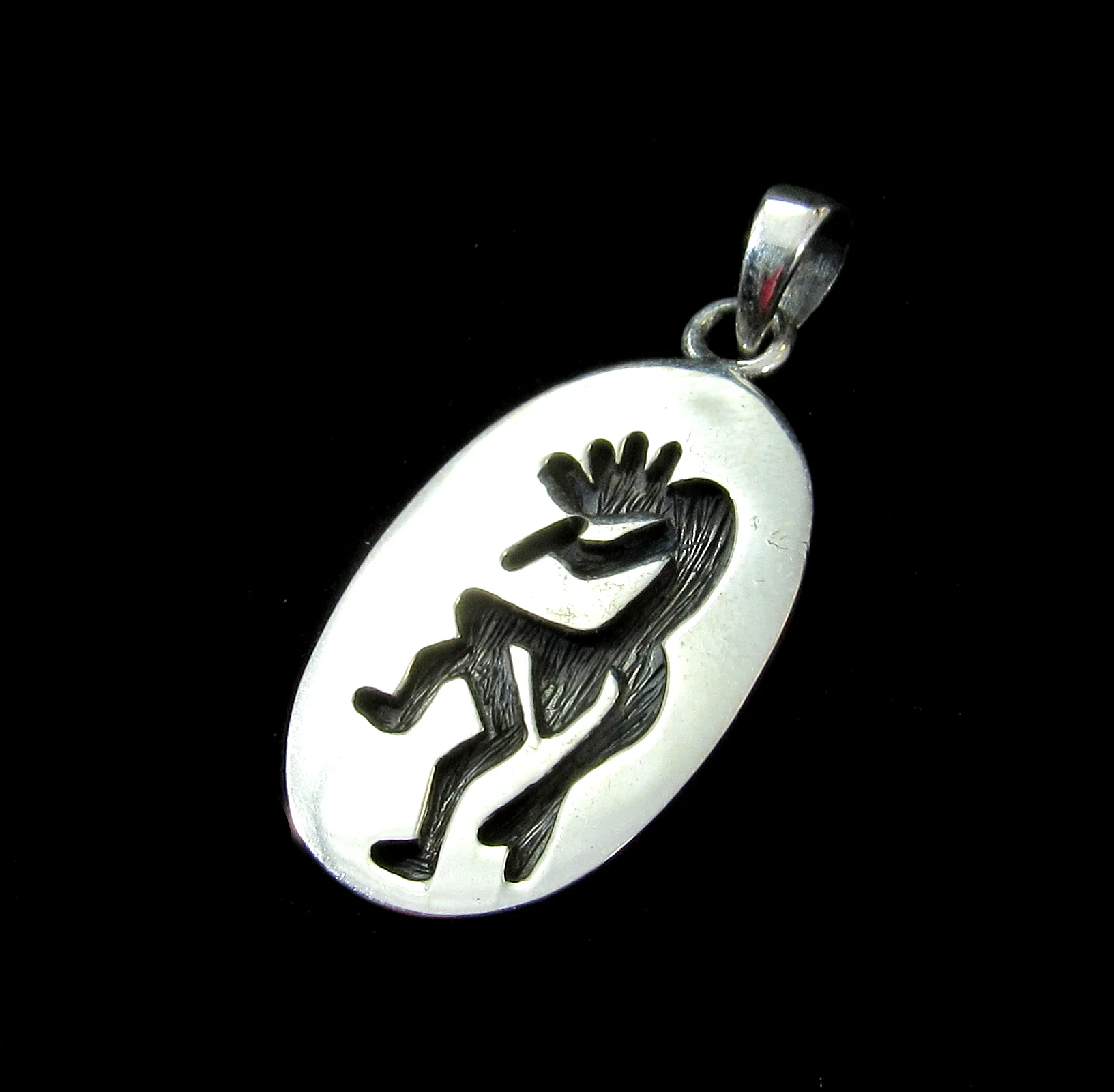 Sterling Silver Native American Kokopelli Medallion — Renegade Jewelry