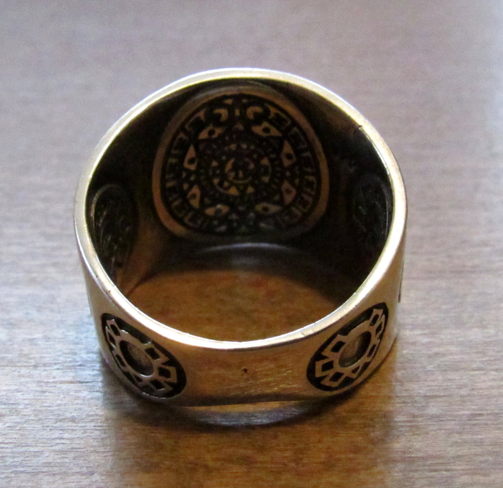 kroon vonnis Christendom Sterling Silver Mayan Calendar Ring — Renegade Jewelry