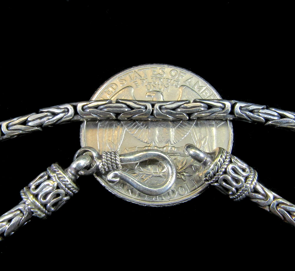 3MM Handmade Sterling Silver Bali Byzantine Chain — Renegade Jewelry