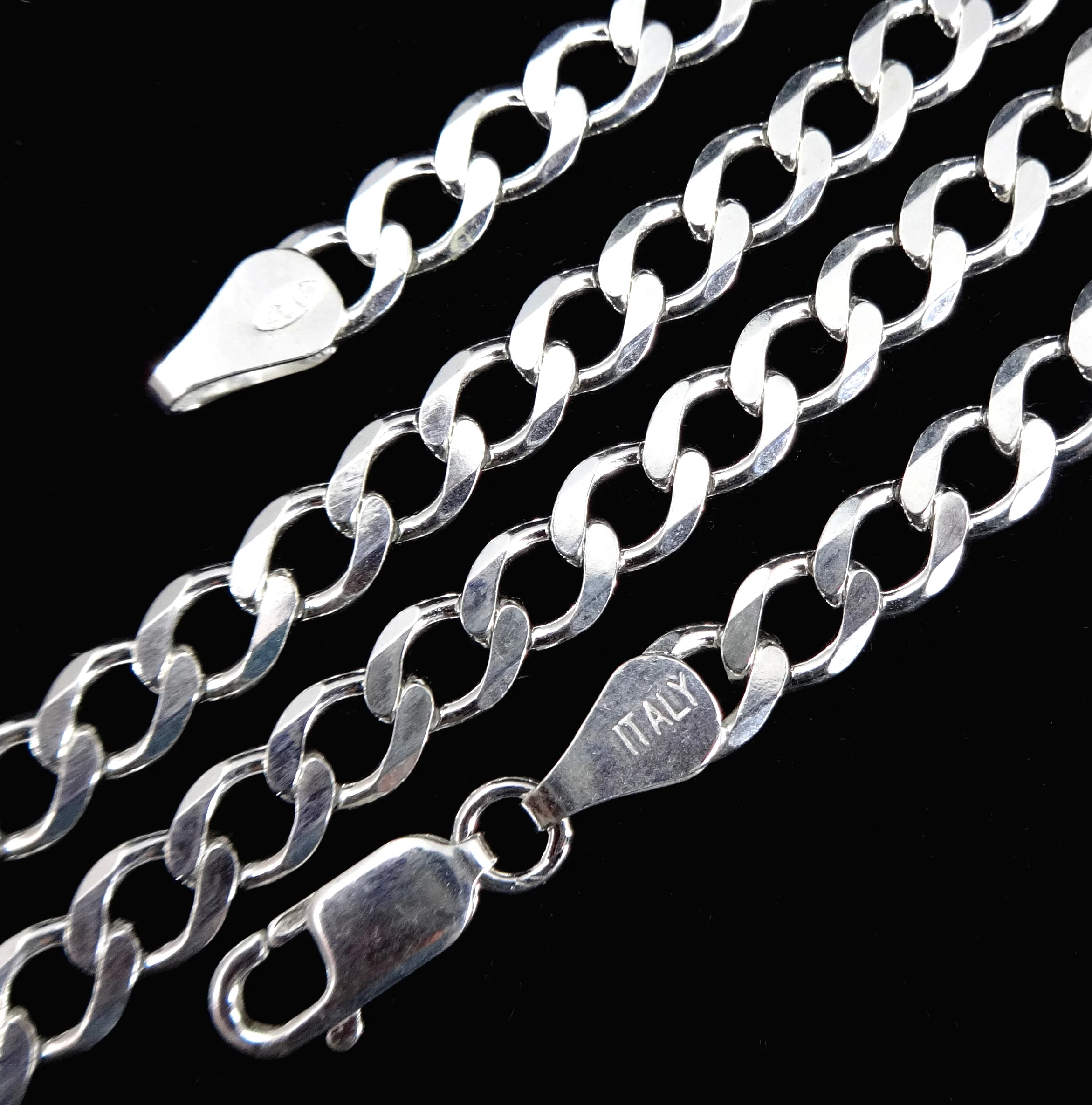 Sterling Silver Italian Curb Link Chain 