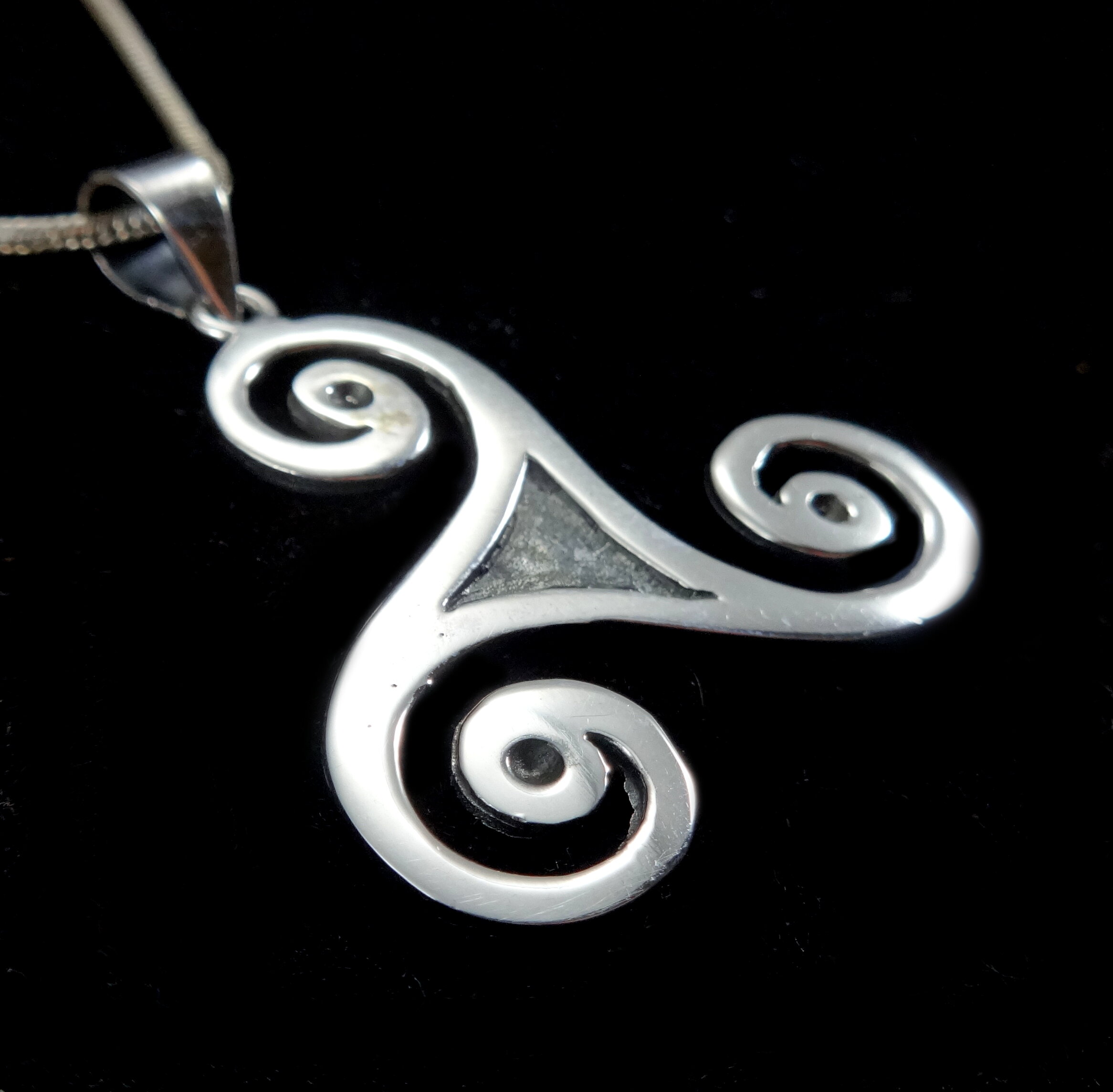 Sterling Silver Celtic Triskelion Triple Spiral Pendant — Renegade Jewelry