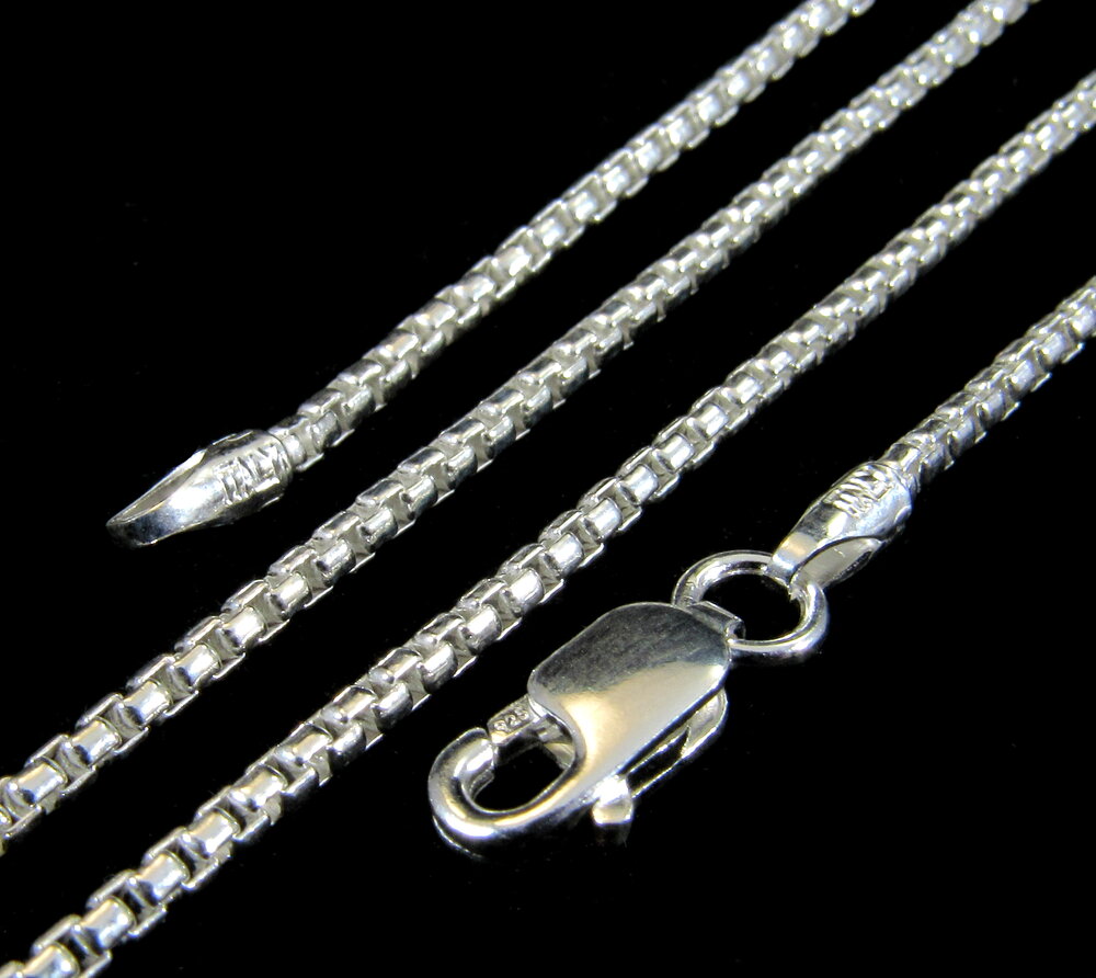 Solid 925 Sterling Silver Box Chain Necklace