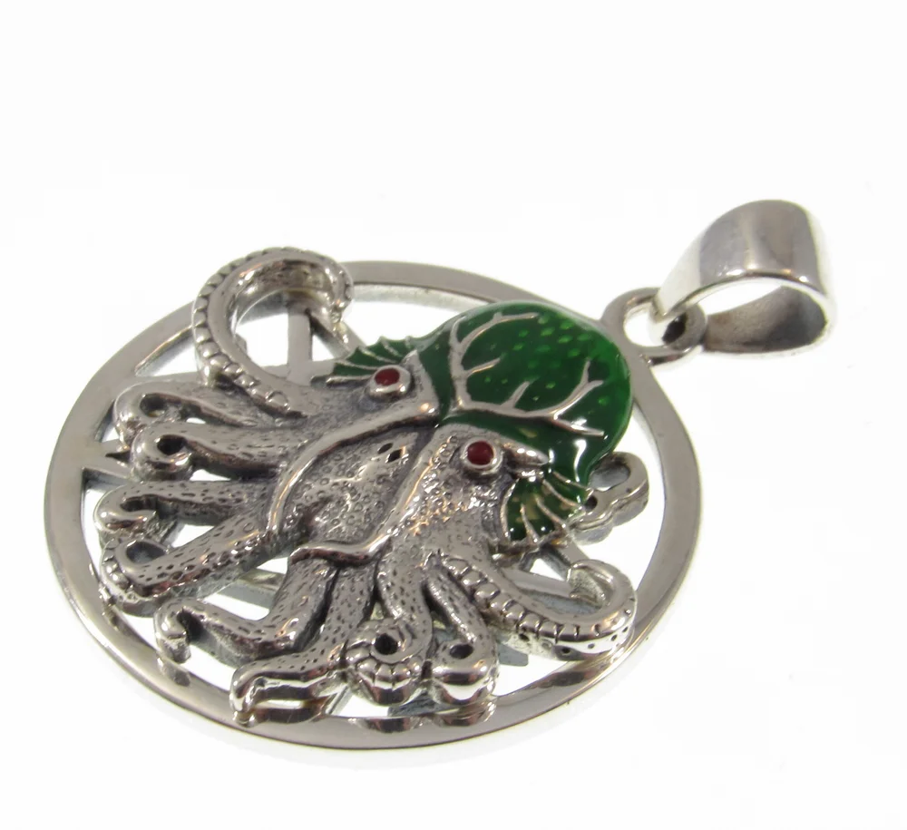 ペンダントヘッド Great Cthulhu Silver Pendant by Oberon Great Cthulhu Silver Pendant by Oberon