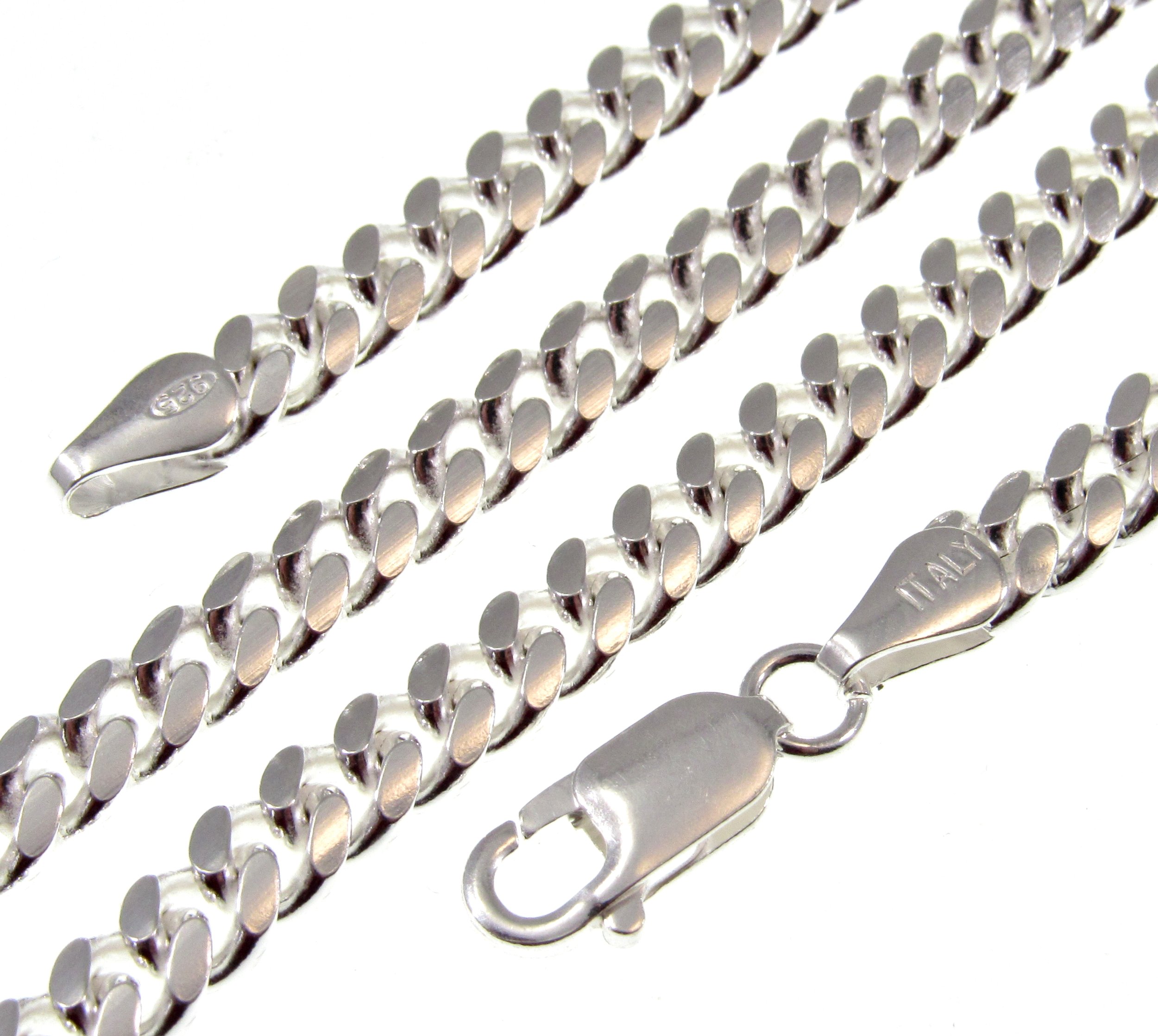 2.6 4.2 or 5.1MM Solid 925 Sterling Silver ROMBO Double Link Chain Made in Italy