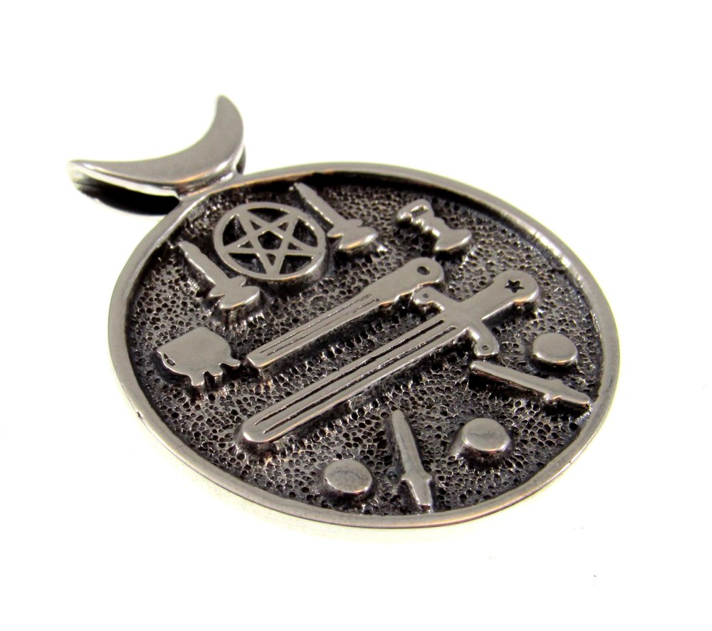 Sterling Silver Witch Cauldron Charm Link 14x19mm