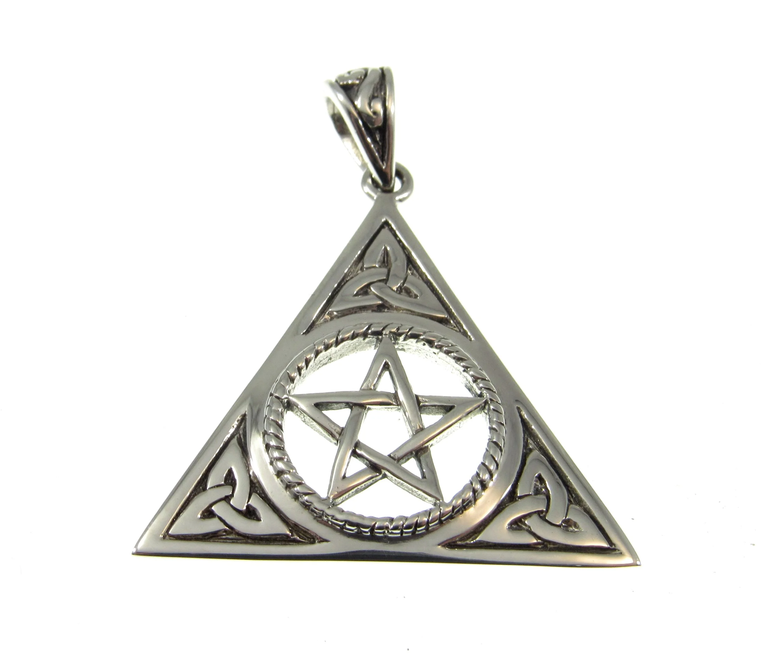 Sterling Silver Celtic Trinity Knot Pentacle Pendant — Renegade Jewelry
