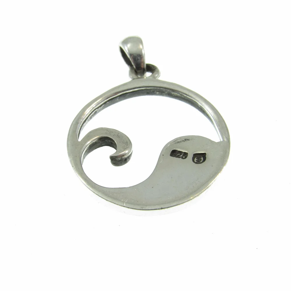 abalone shell ocean wave charm