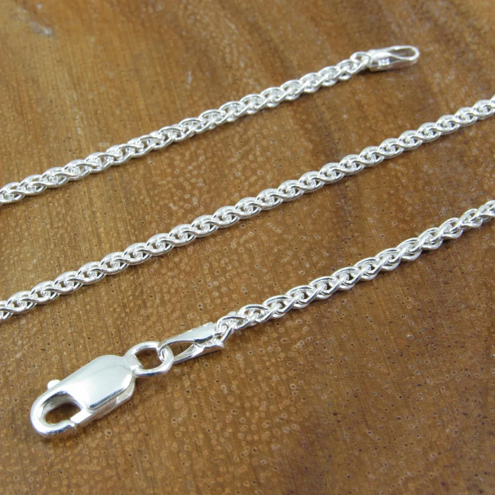 Tarnish Resistant Lobster Clasp Chain Solid 925 Sterling Silver