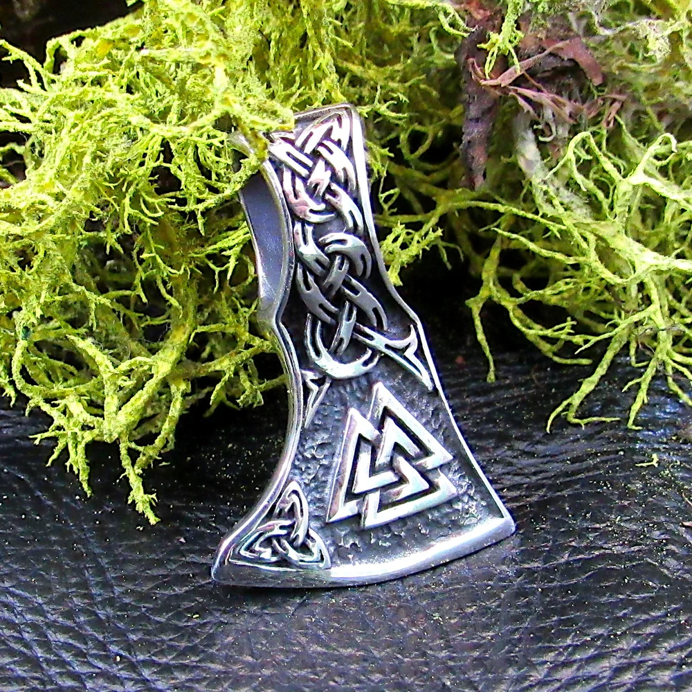 Large Solid 925 Sterling Silver Thor's Hammer Slide Pendant
