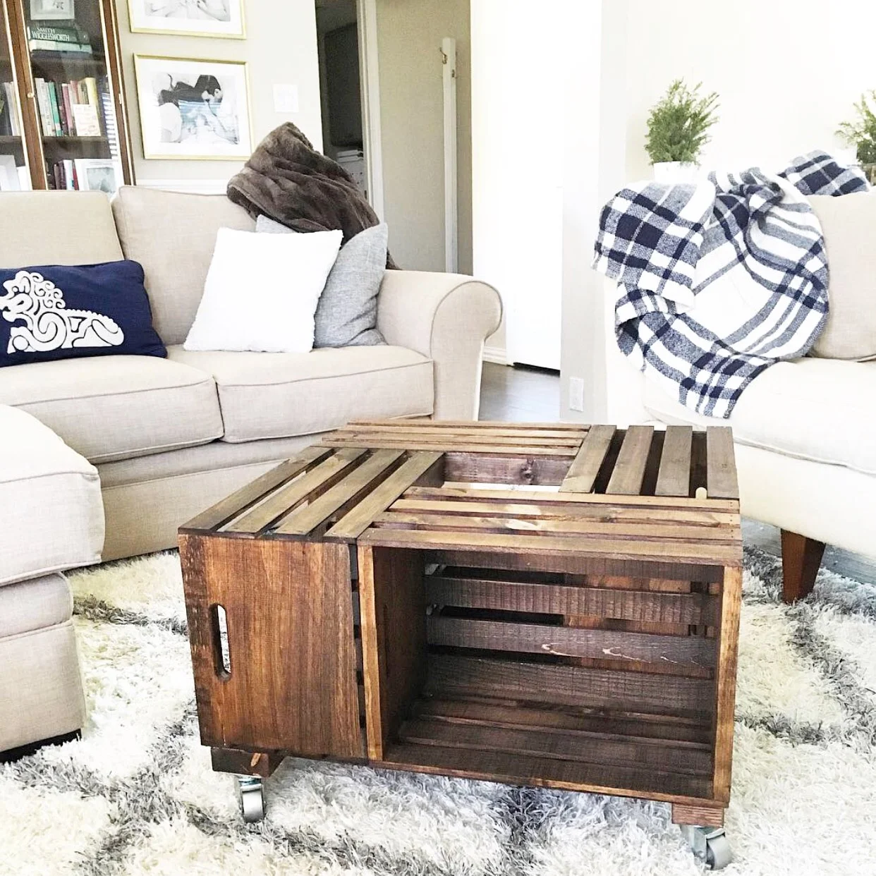 small crate coffee table