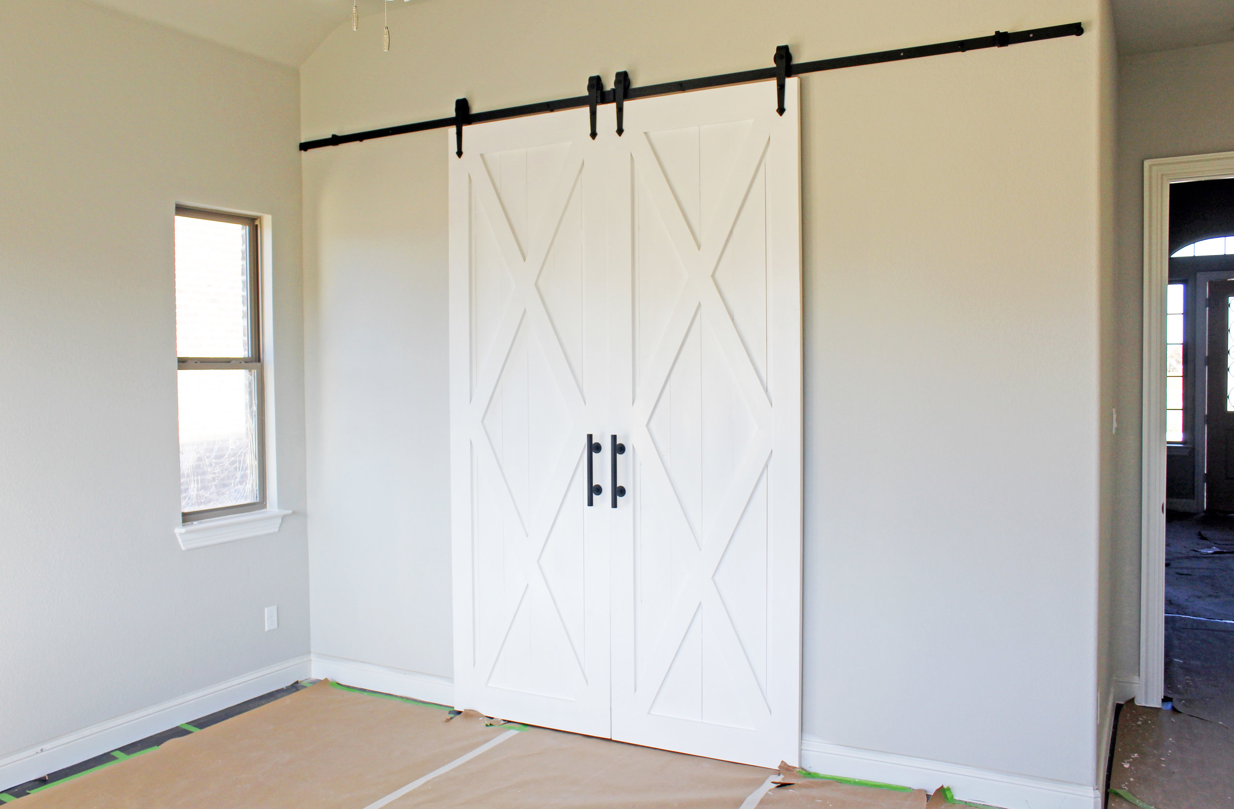 Double X With Border Barn Doors