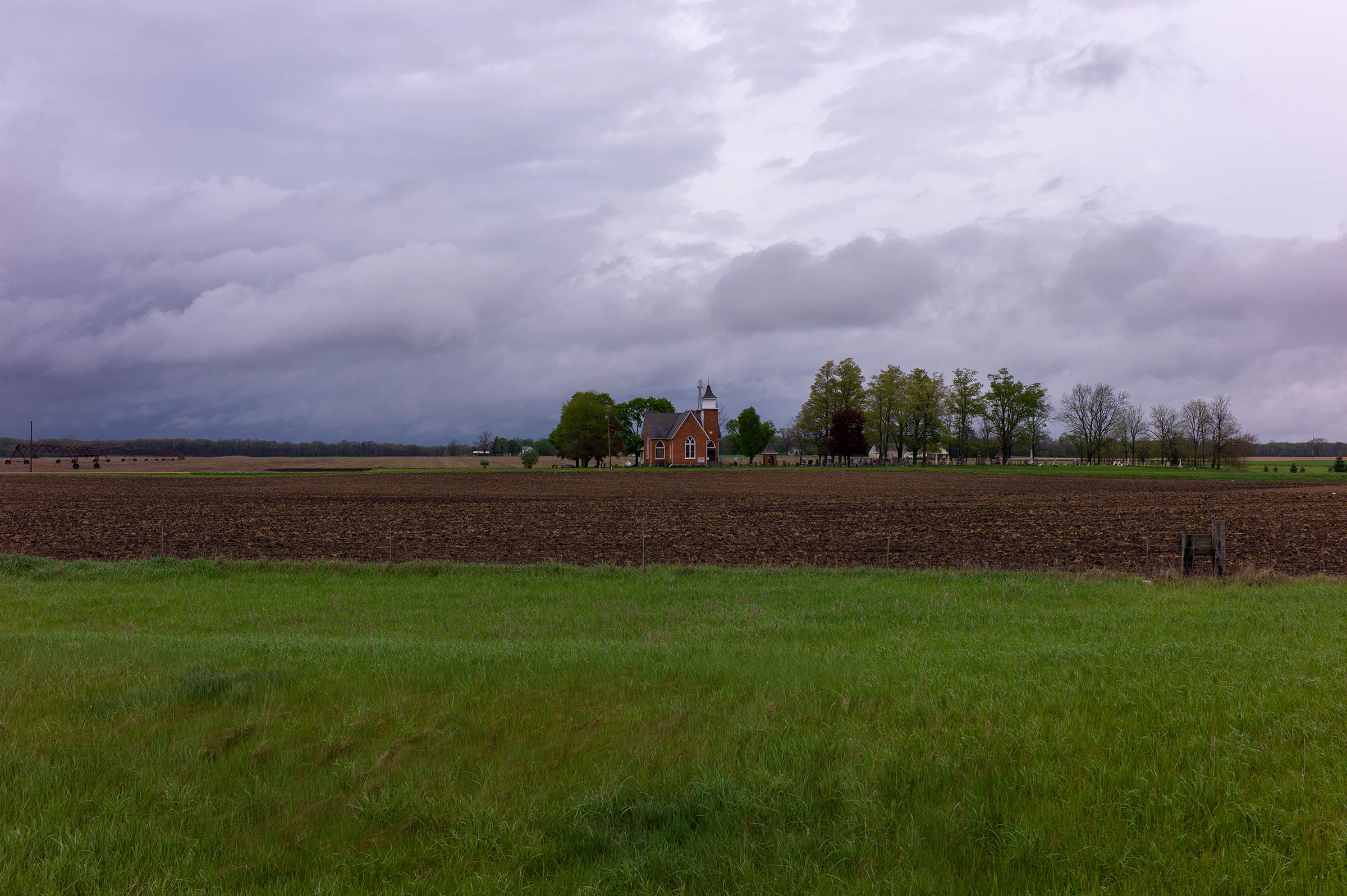 Tiny Church and CEMETERY, Rural Indiana