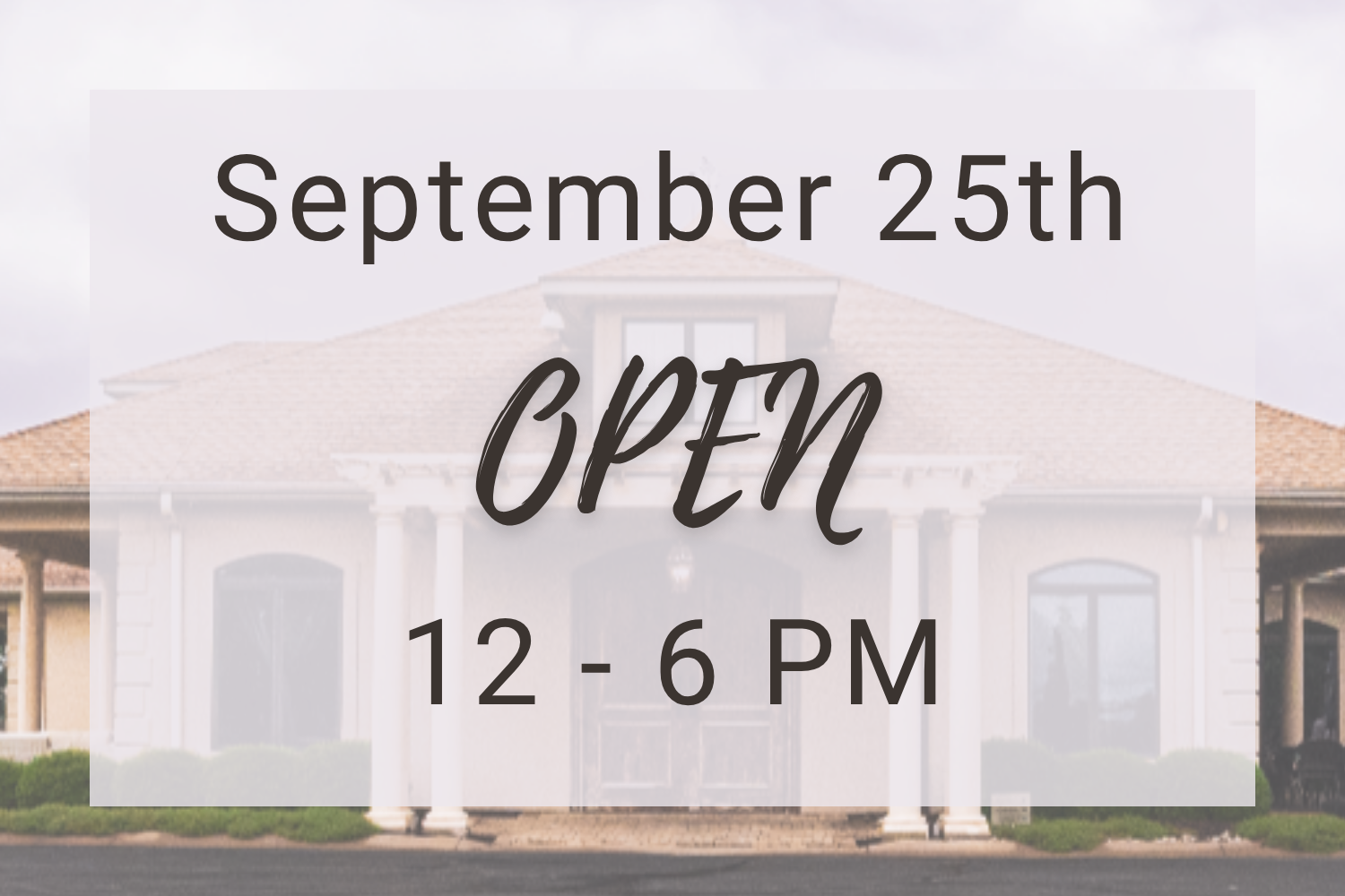 Special Hours September 25