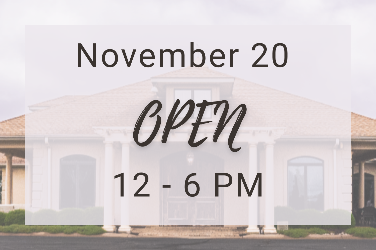 Special Hours November 20