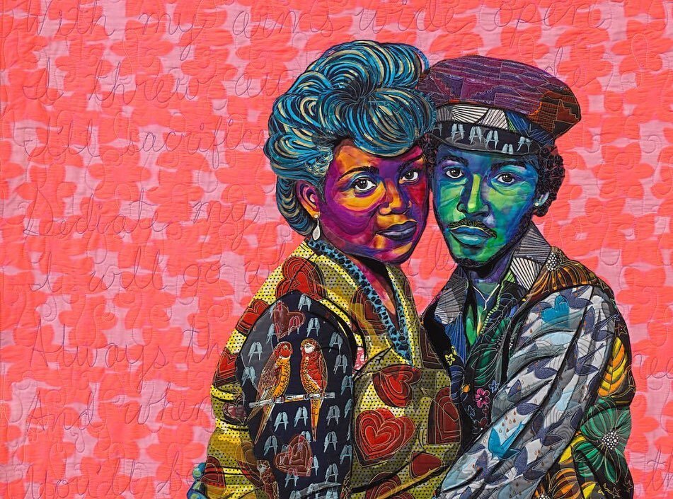 A celebration of resilience and belonging at Bisa Butler&rsquo;s &ldquo;The World is Yours&rdquo; at @jeffreydeitchgallery 

Through her vibrant fabric portraits, Butler captures vividly the life and history of a people who are part of the American m