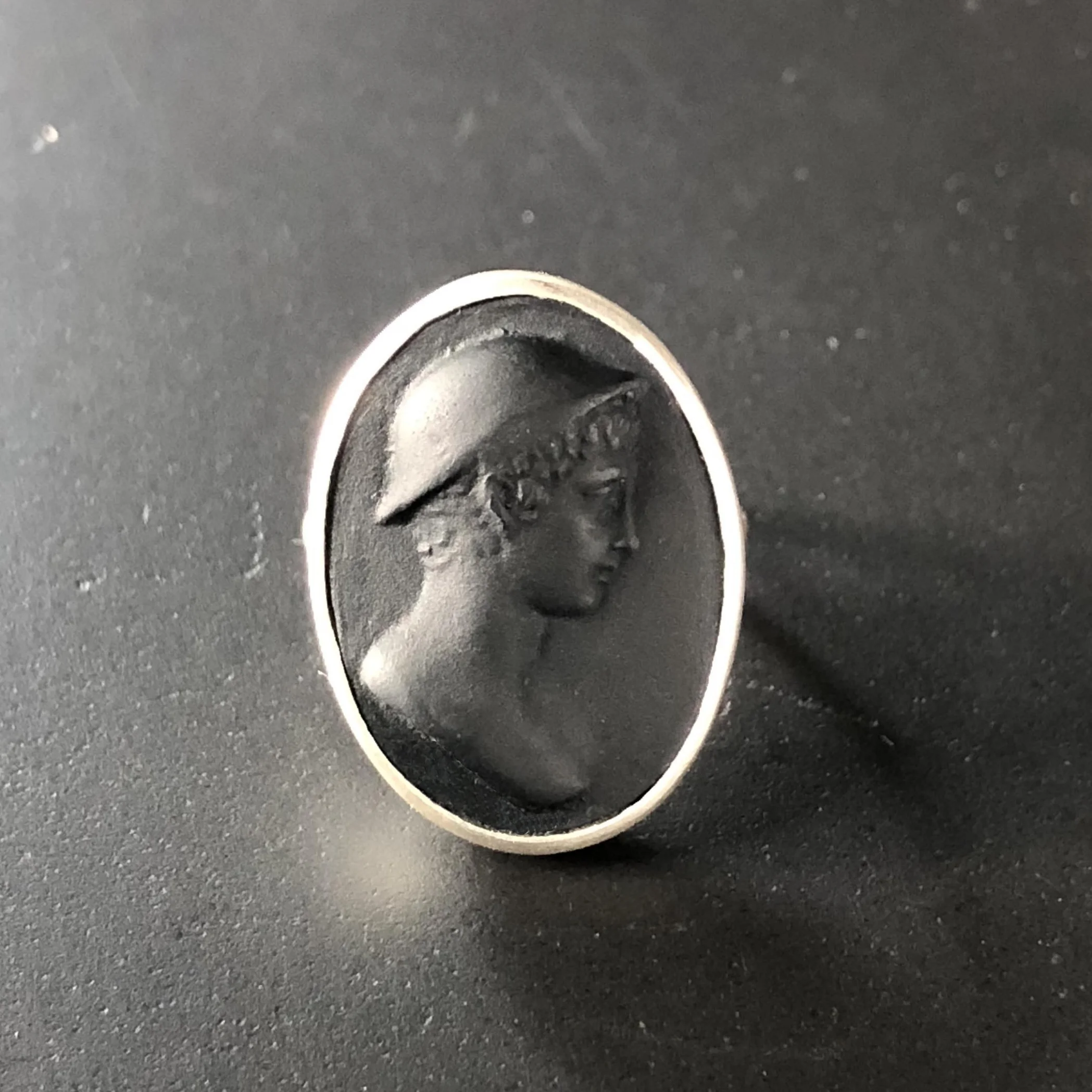 Silver Boy Cameo Ring