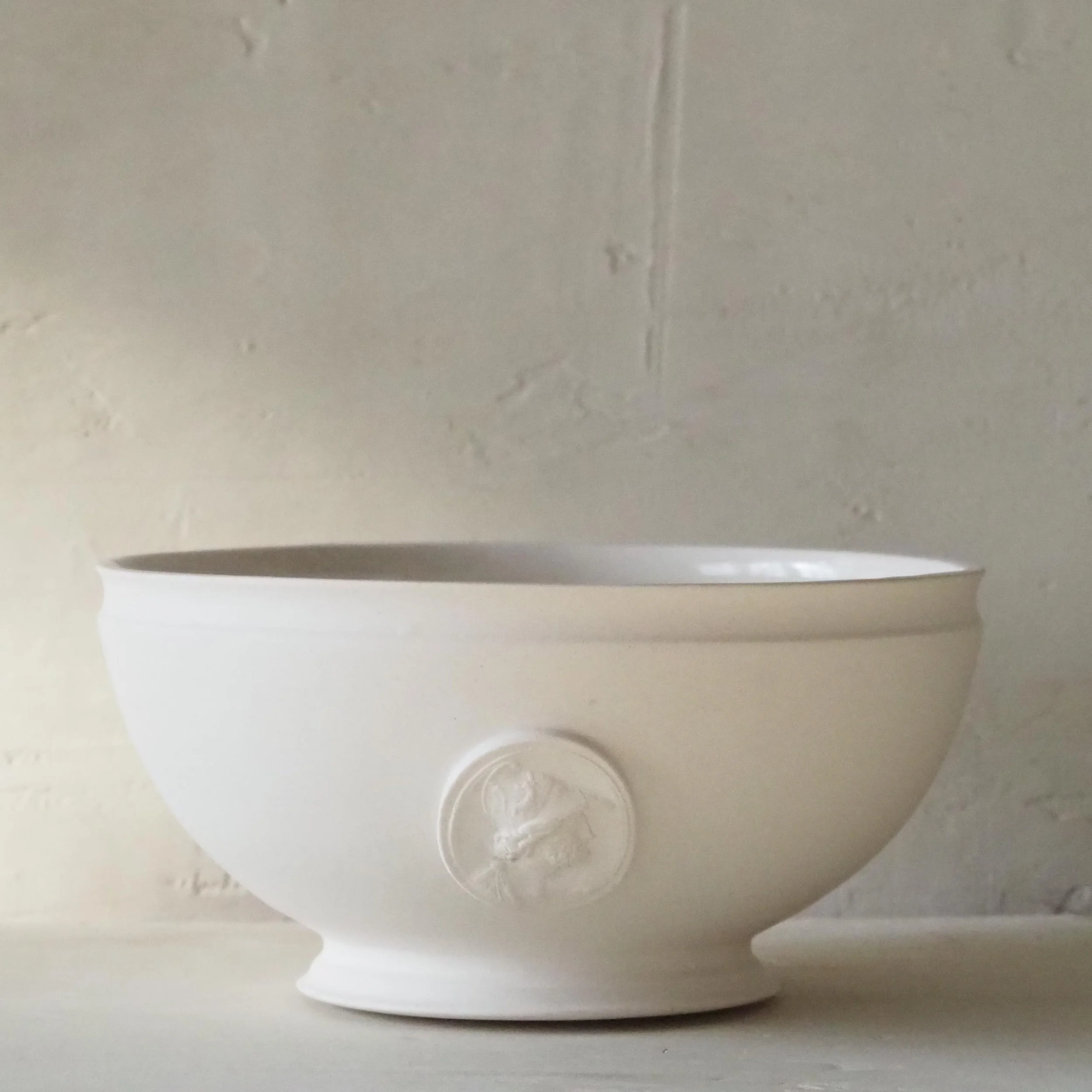 Mercury Cameo Footed Bowl
