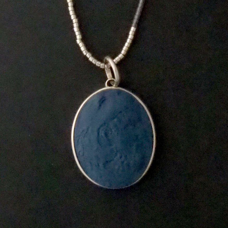 Silver Hercules Set Pendant in Indigo