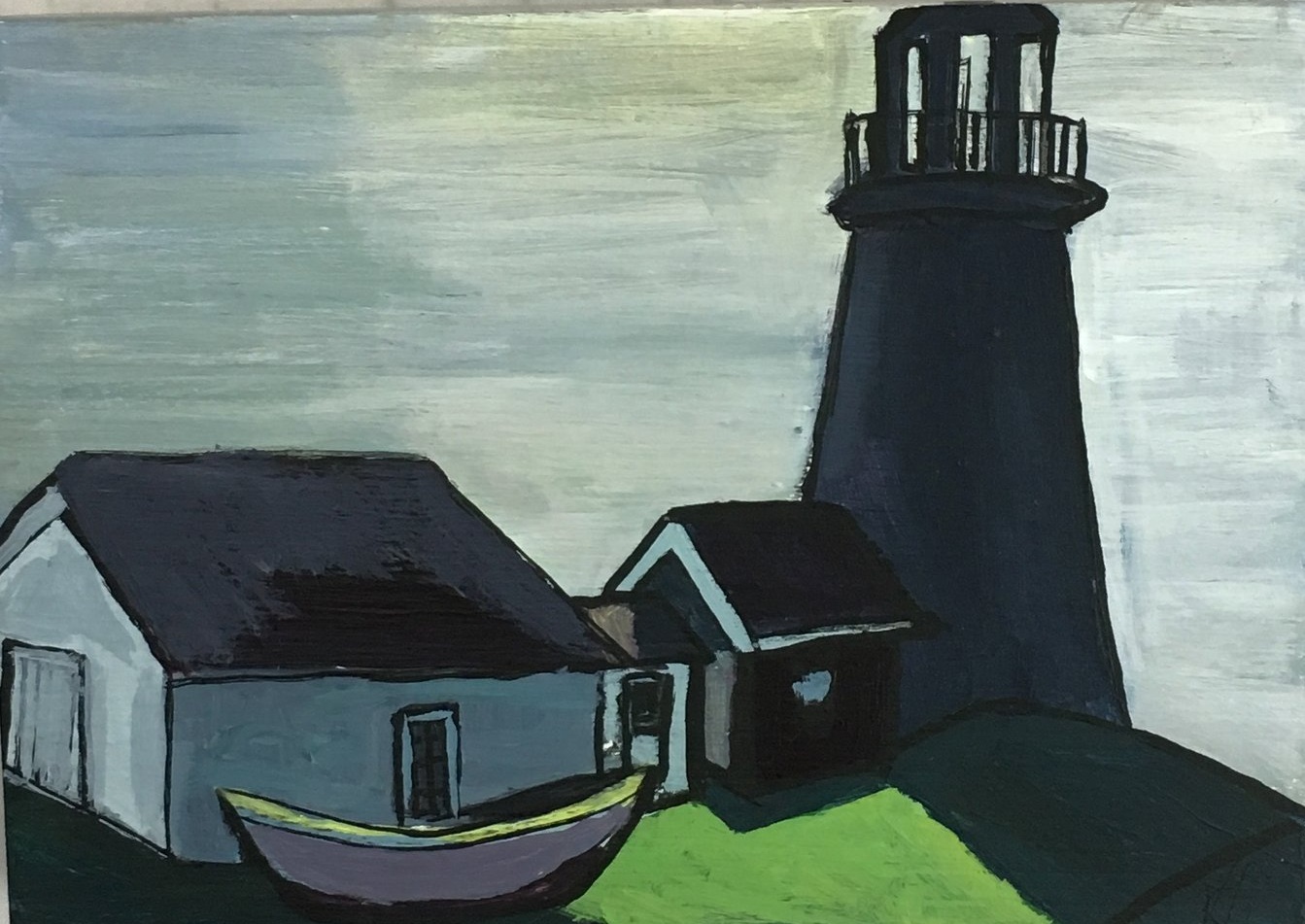 "Monhegan Lighthouse" 5” x 7”