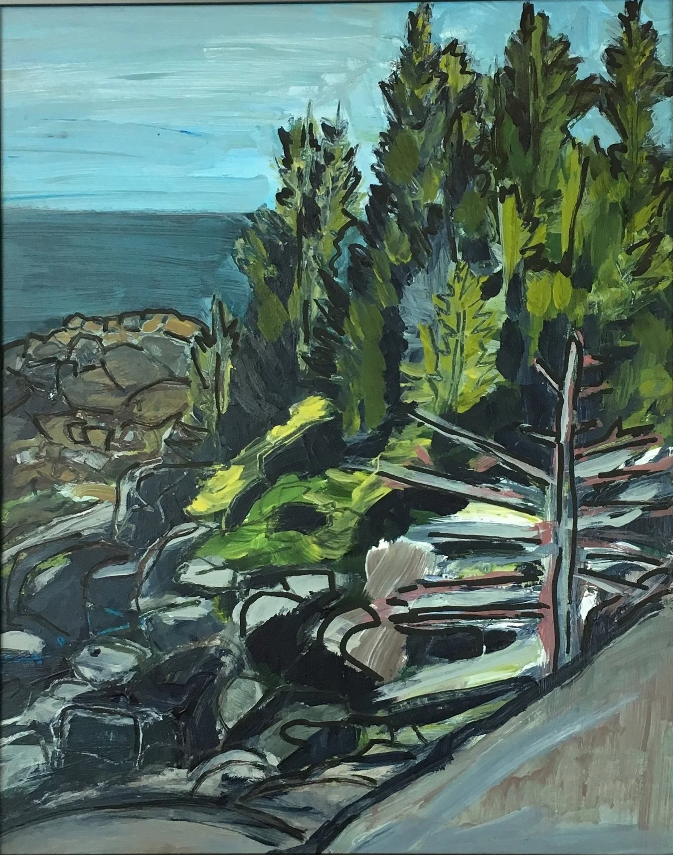 "Monhegan Cliffside" 10”x8” 