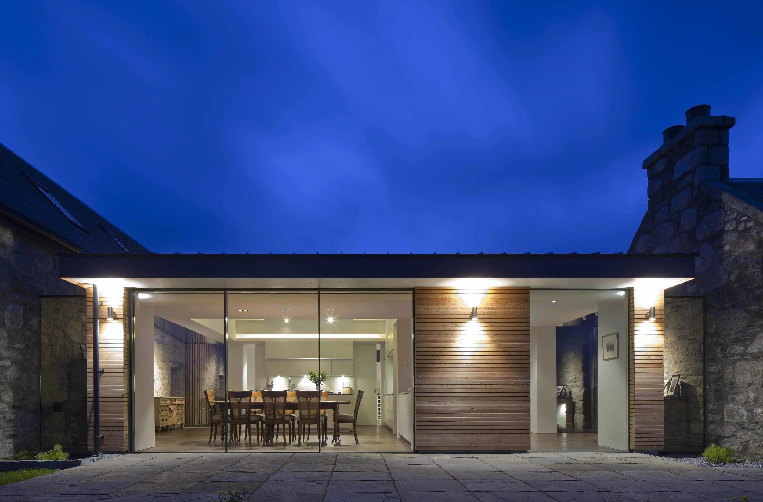 Contemporary link at night