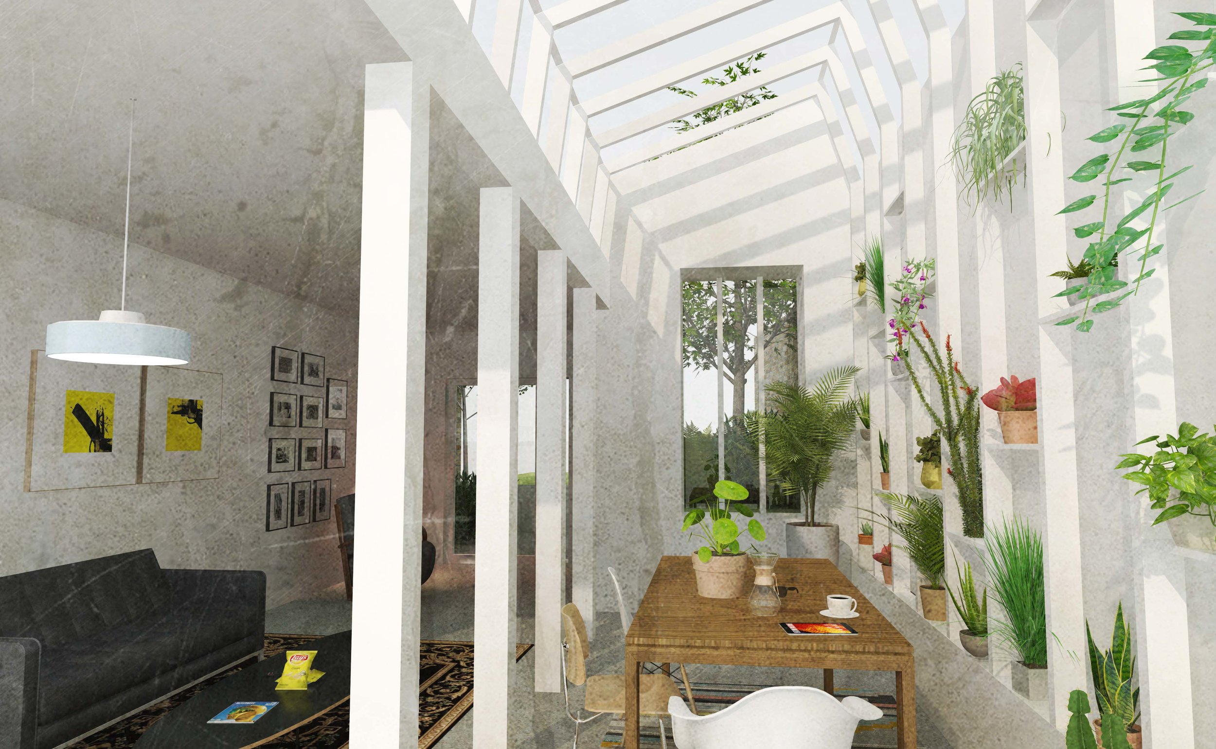 Visualisation of 'orangery' in proposed extension