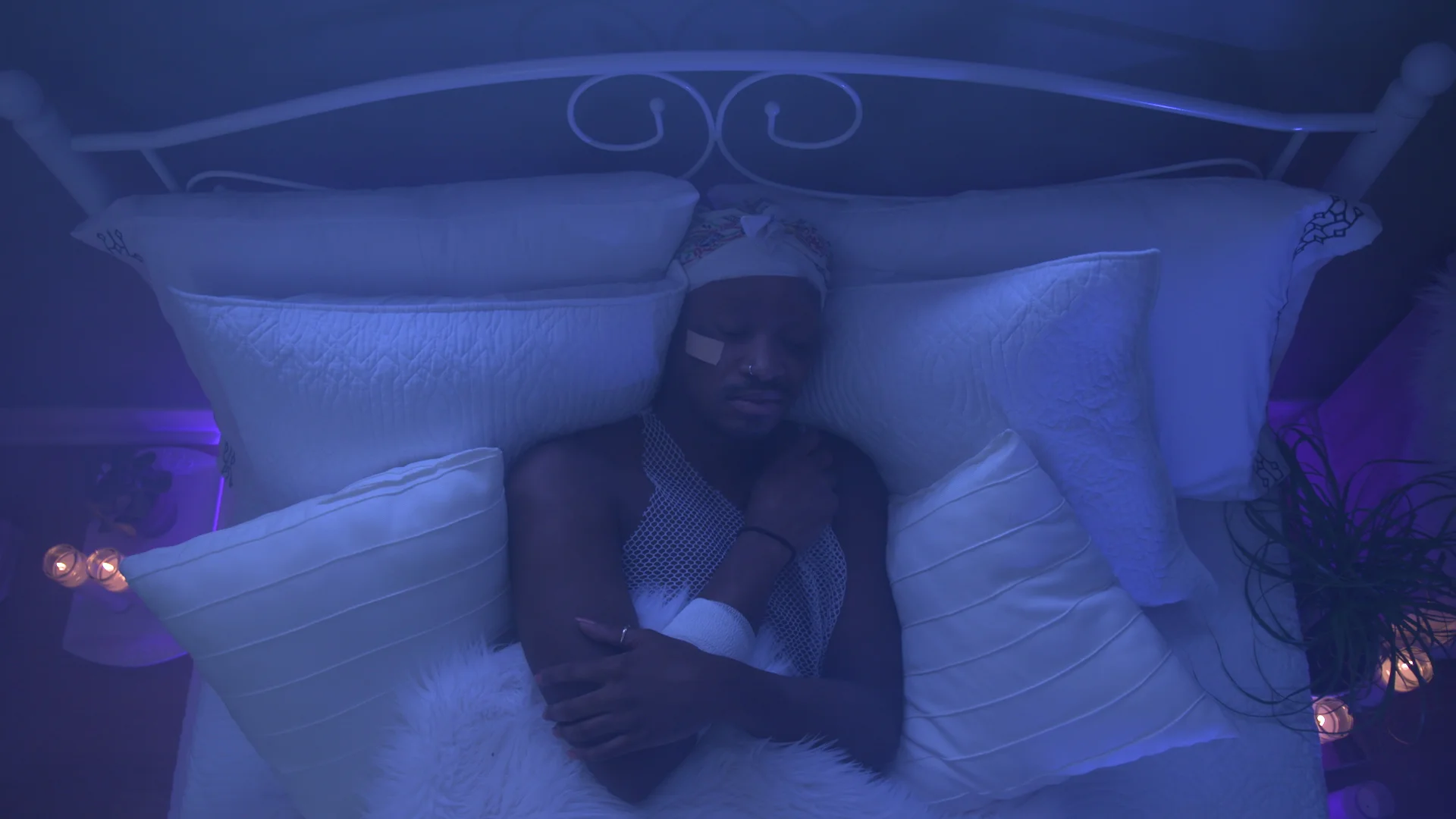 Saya Naomi as Gia in Roy Kinsey's "B-SAYF" music video, the dream sequence for "Hair Story," the pilot for Serial Dreamer