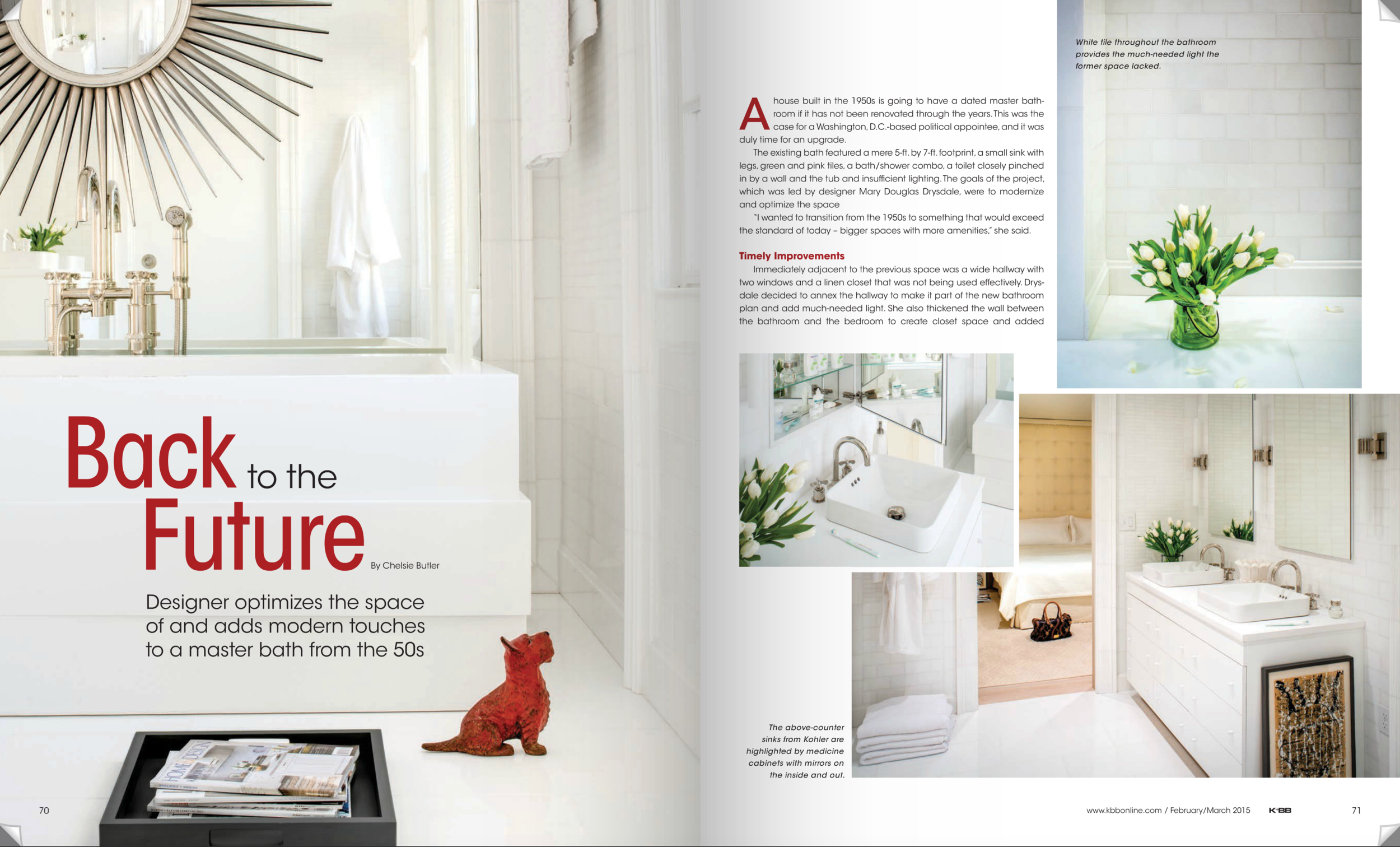   Kitchen &amp; Bath Business Magazine  February/March 2015 Issue Drysdale Design Associates 