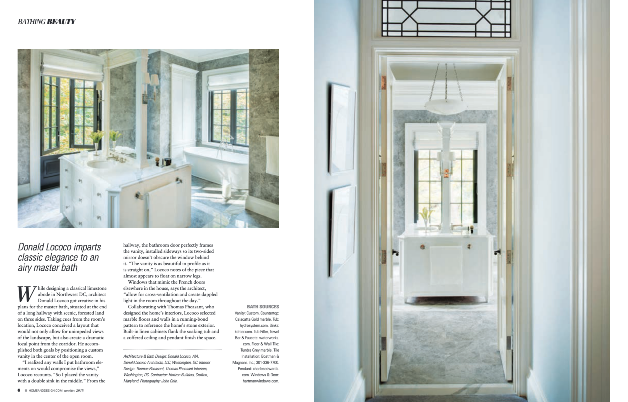 Home & Design Magazine November/December 2018 Donald Lococo Architects