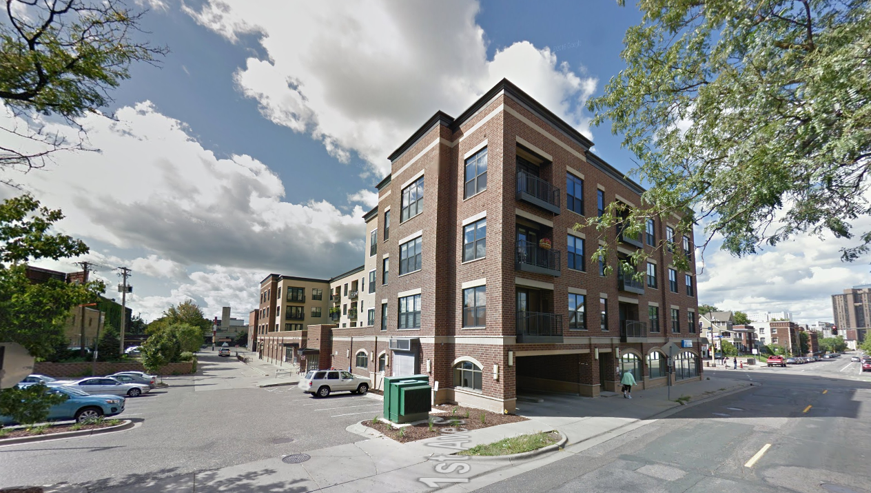 Drive-through CVS in a mixed use building at Nicollet & Franklin
