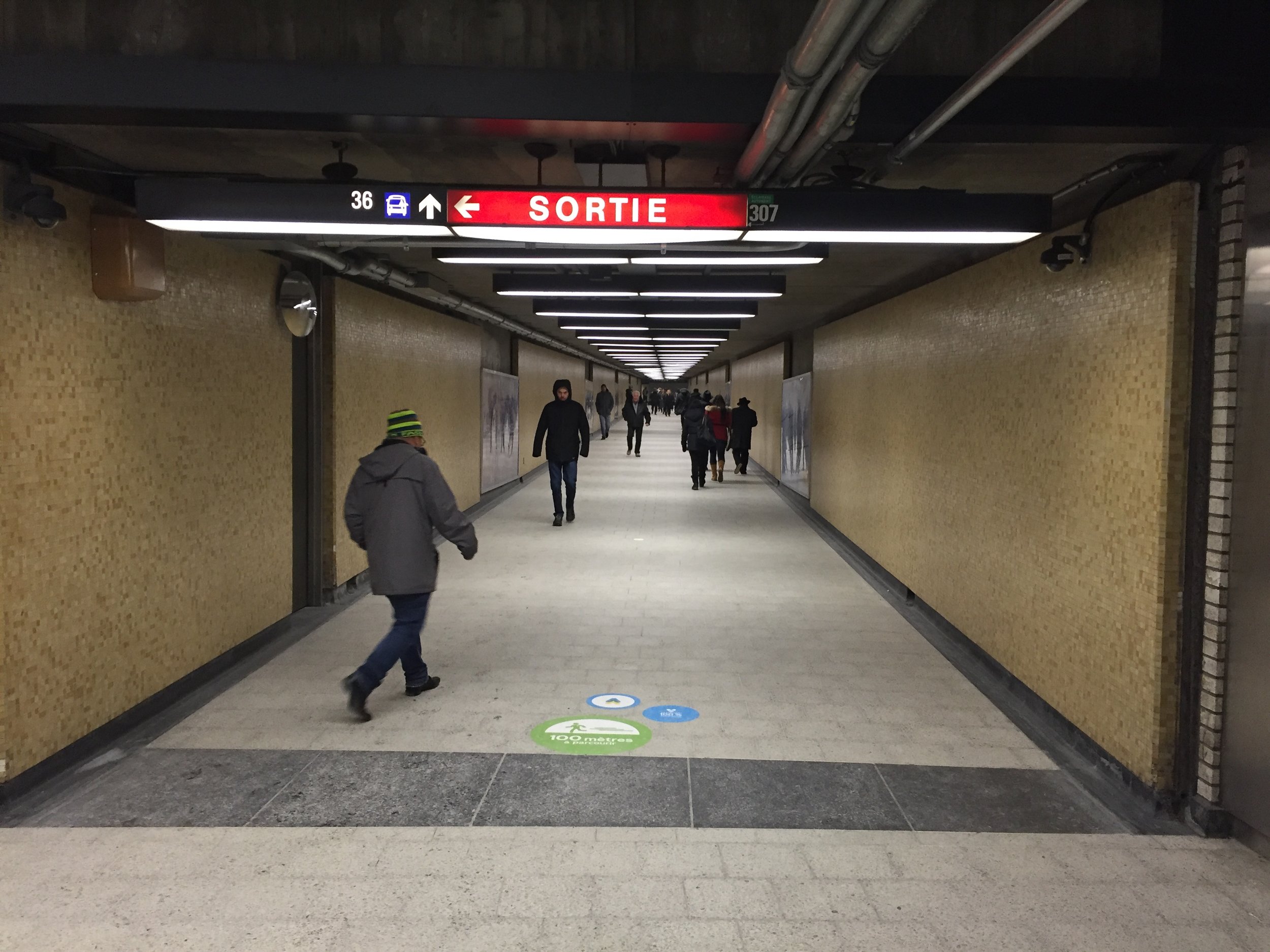 Tunnels in Montreal in January 2016