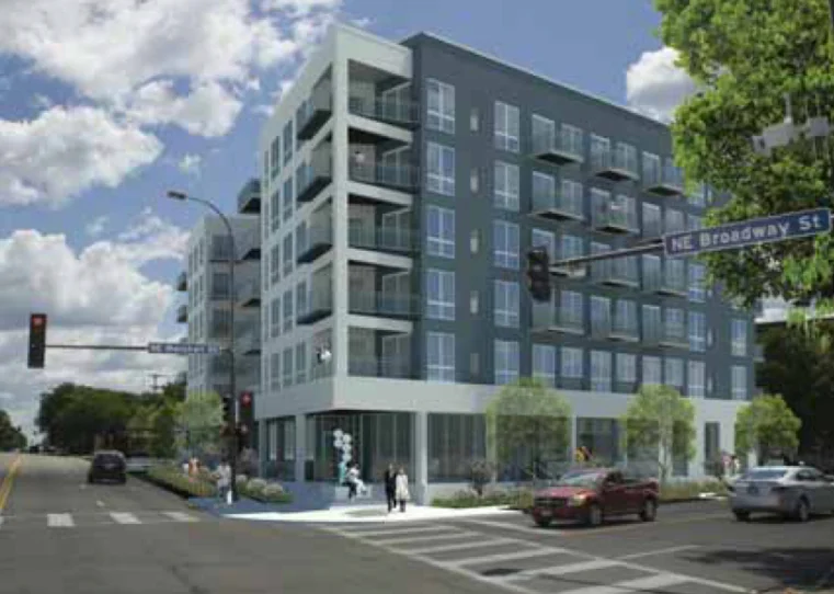A 98 unit apartment project with 49 parking spaces in Northeast