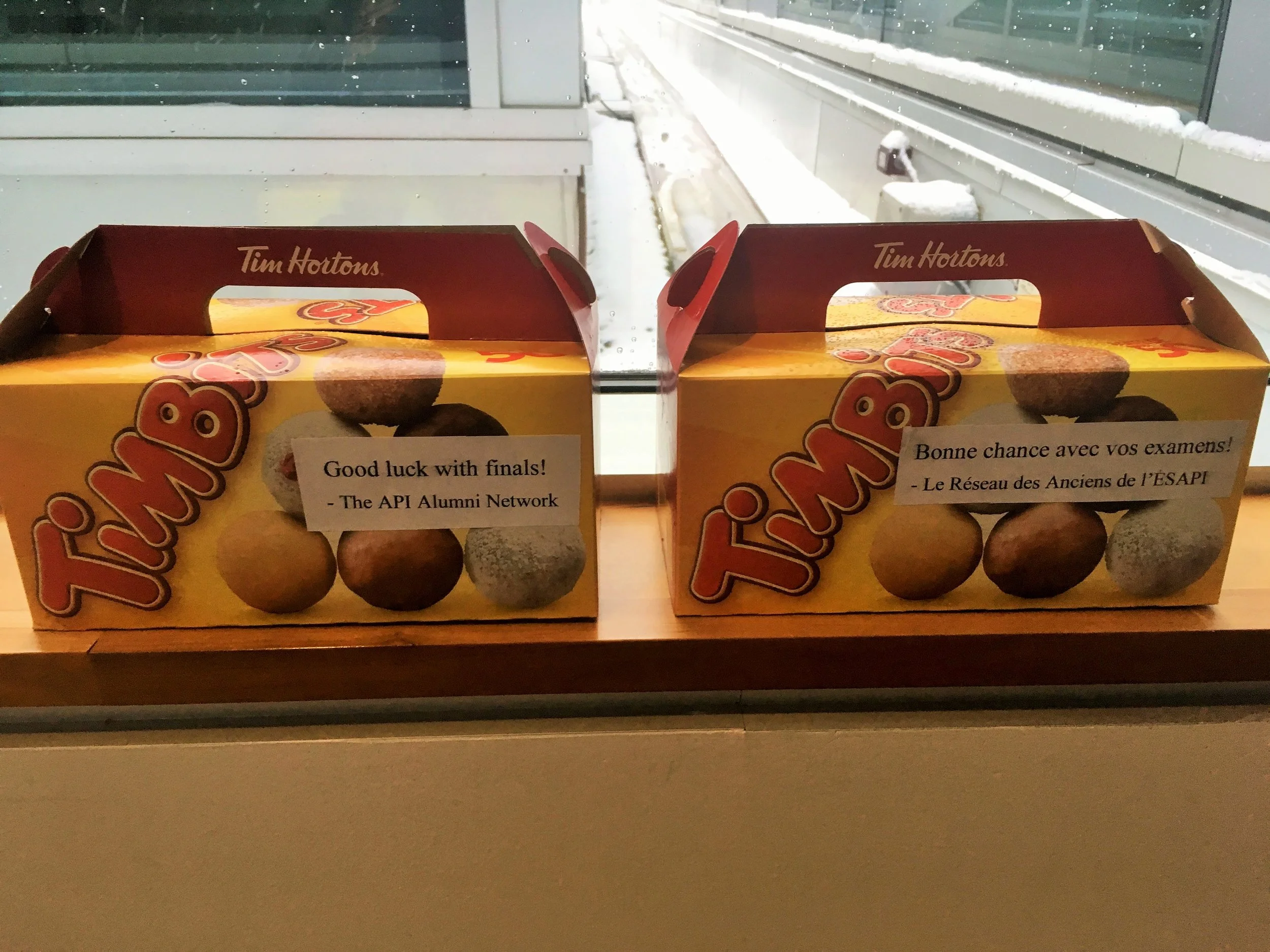 Special Timbit delivery during exam period