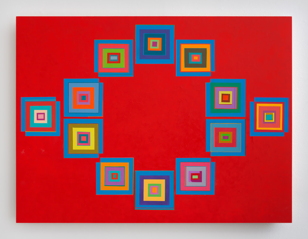 Marilyn Lerner. Squaring , 2014, Oil on wood, 30 x 24 inches