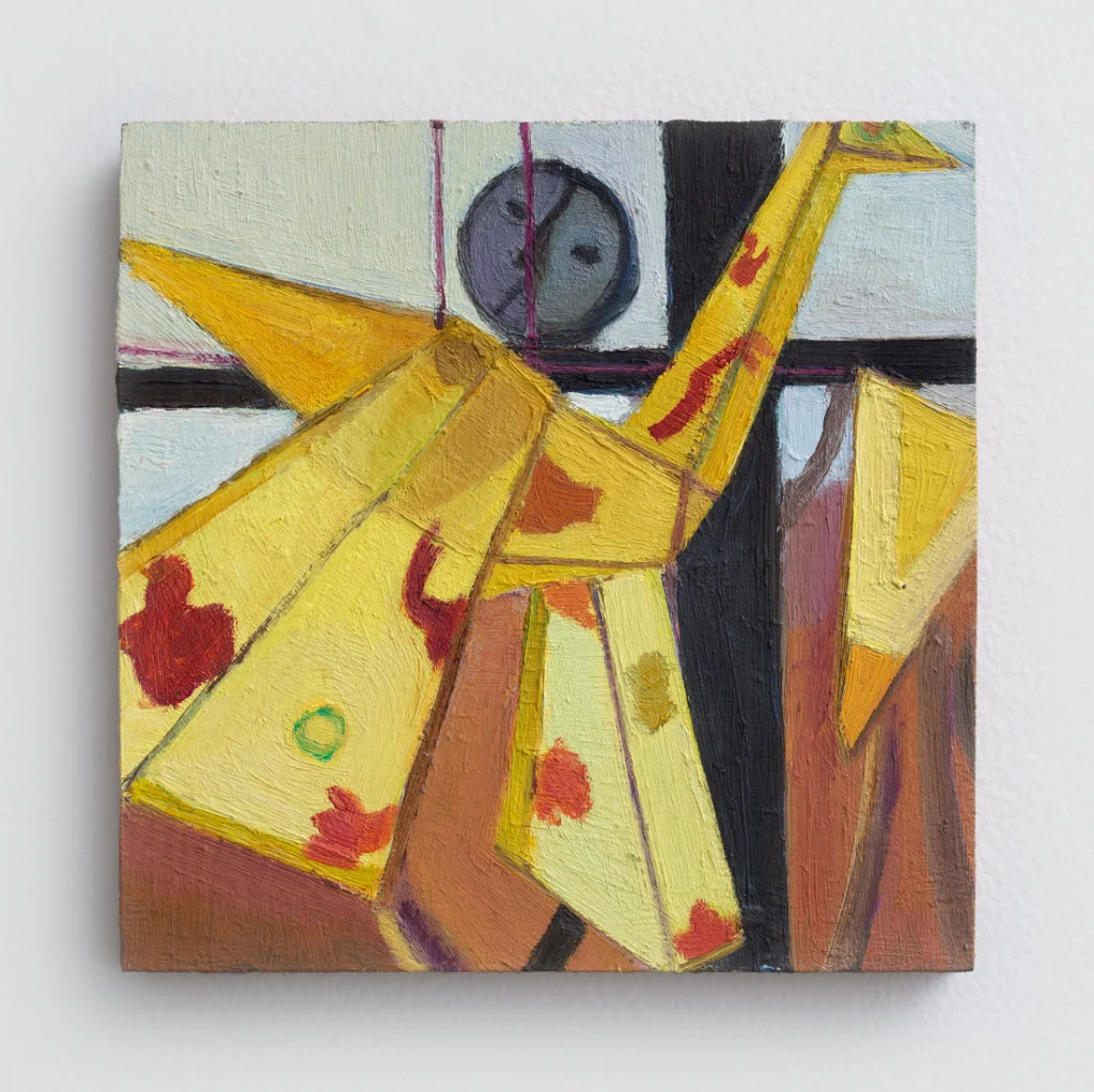 Emily Zuch. Bird Kite, 2014, Oil on wood, 6.5 x 6.5 inches