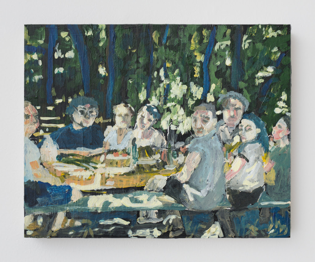 Polina Barskaya. Picnic , 2014, Oil on panel, 8 x 10 inches