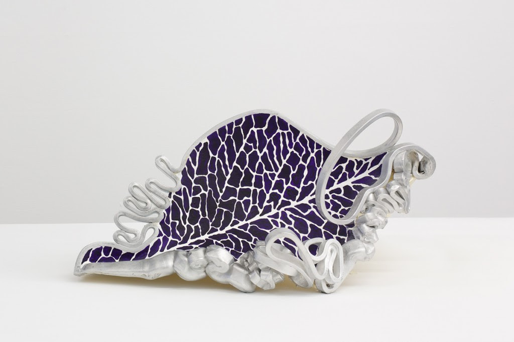 John Newman. As the Fact for the Form (Aftermask), 2011 Extruded aluminum, wood, steel wire, Japanese paper, papier mache, wood putty, acrylic paint, and acqua resin 9 x 13 x 18 inches
