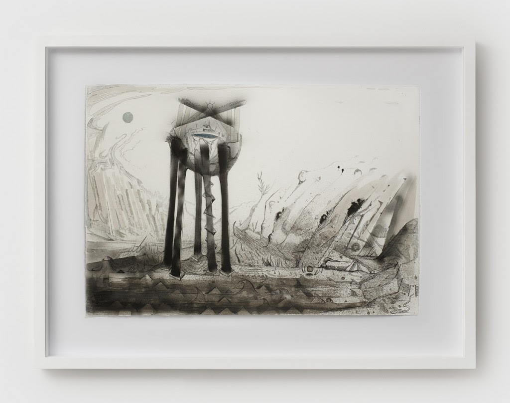 Max Razdow. The Oculus , 2013, Pen, ink, and gesso on paper, 15 x 22 inches