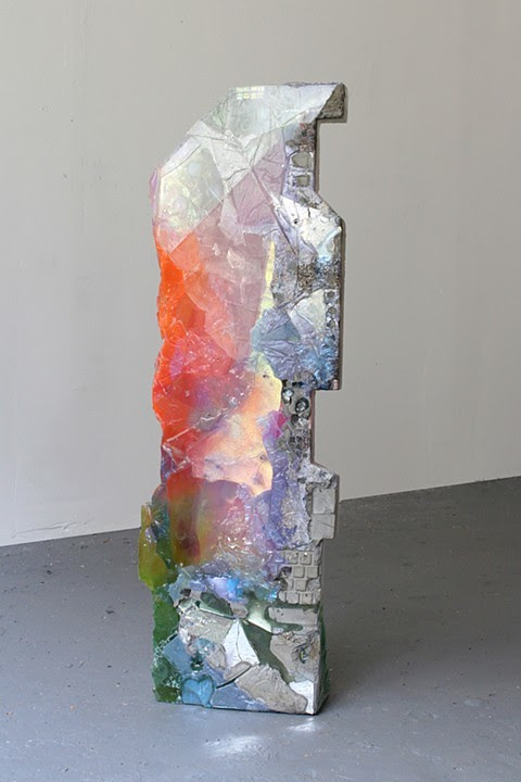 Amy Brener. Jotter , 2013, Resin, pigment, fresnel lens, glass, plexiglass, found object, 35 x 11 x 5 inches