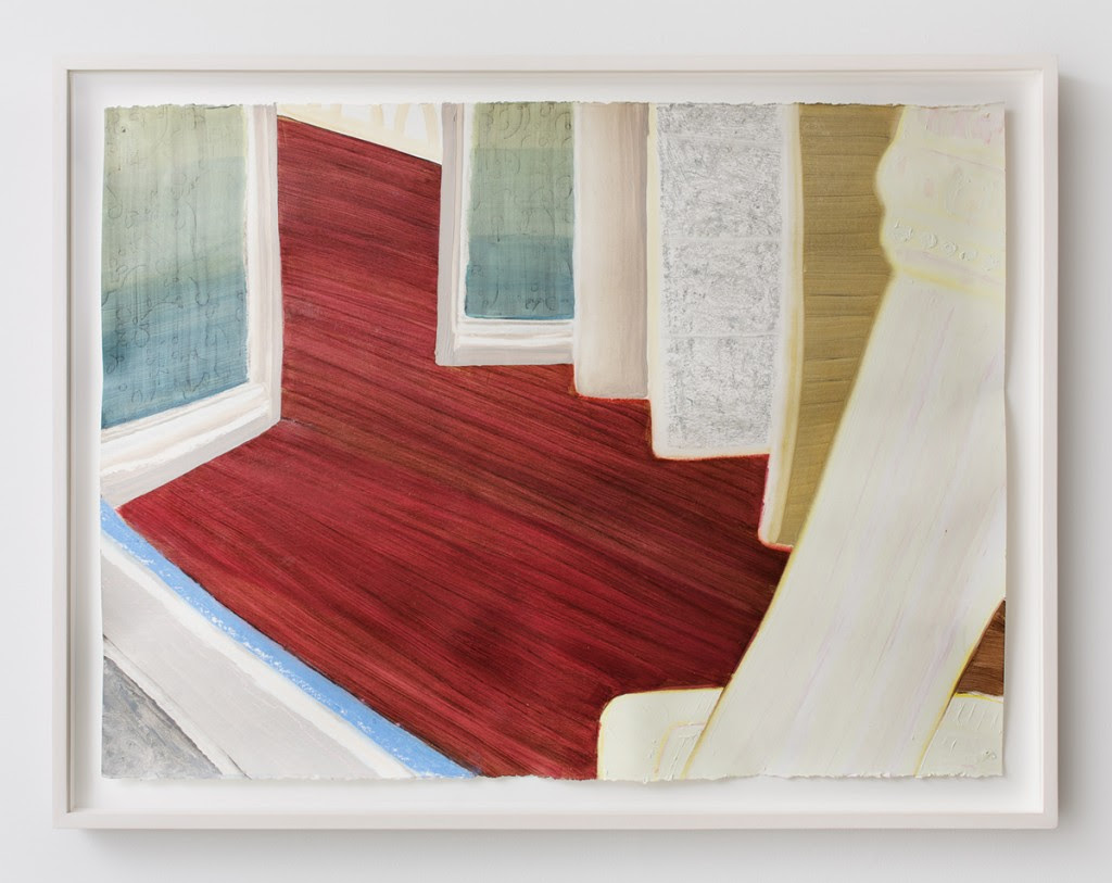Dunrobin , 2013, Oil and pastel on paper (framed), 24 x 32 inches
