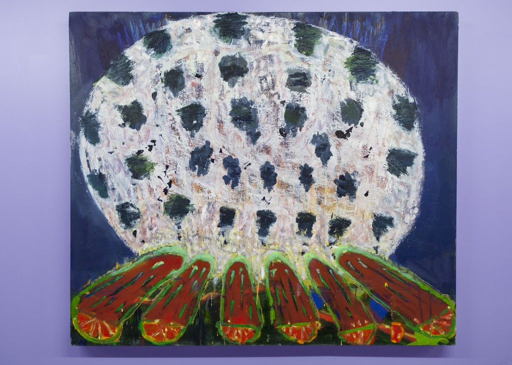 Katherine Bradford. Night Fire , 2013, Oil on canvas, 39 x 45 inches