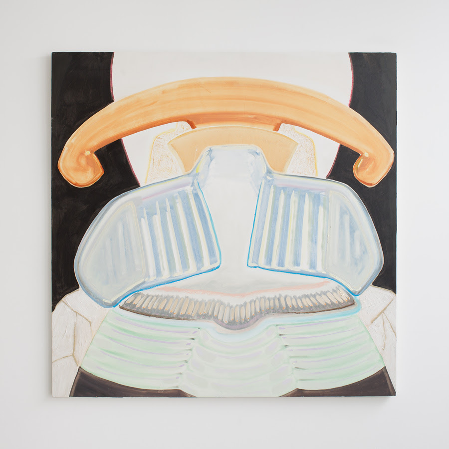 Georgia Elrod. Landline , 2012, Oil on panel, 30 x 30 inches