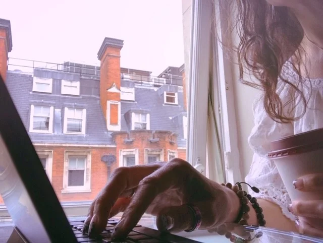 Once upon a foggy London morning, starting my day with coffee and words.