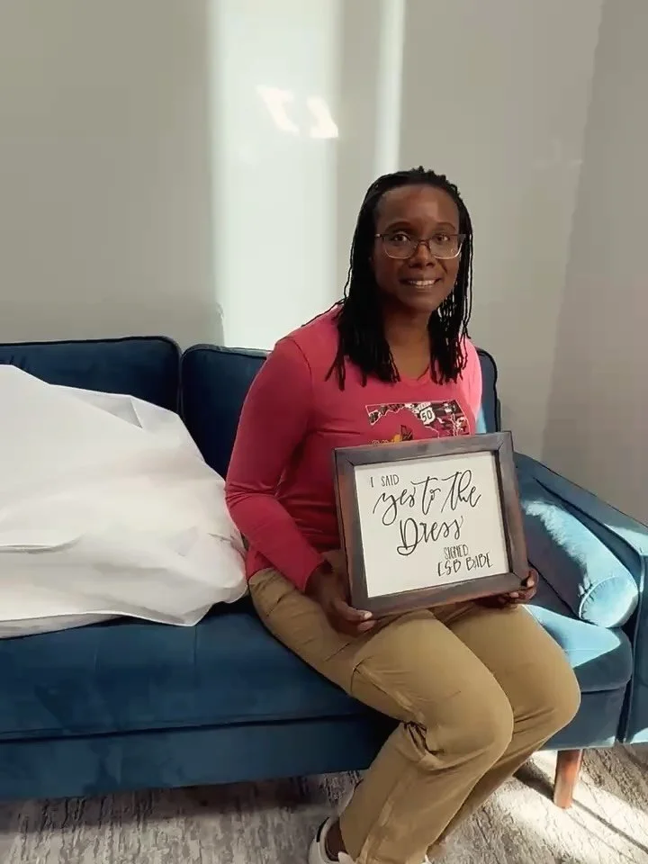 Congratulations to our #esbbride!! 💍💍💍💍
.
.
#shesaidyes #yestothedress #elitesecretsbridal #loveislove #engaged #dreamdress #baltimorebride #wedoalterations #blackownedbridalshop