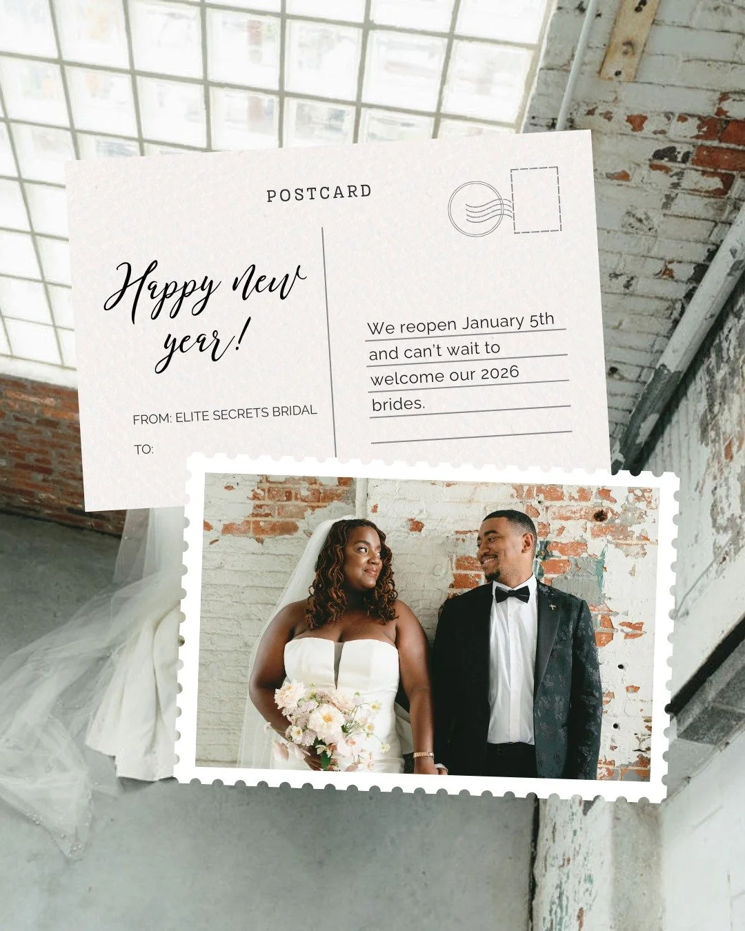 Happy New Year ✨🤍

After a little festive break, we&rsquo;ll be reopening on January 5th - and we&rsquo;re so excited for what 2026 has in store.

New beginnings, beautiful love stories, and a year dedicated to celebrating every bride, every body, a