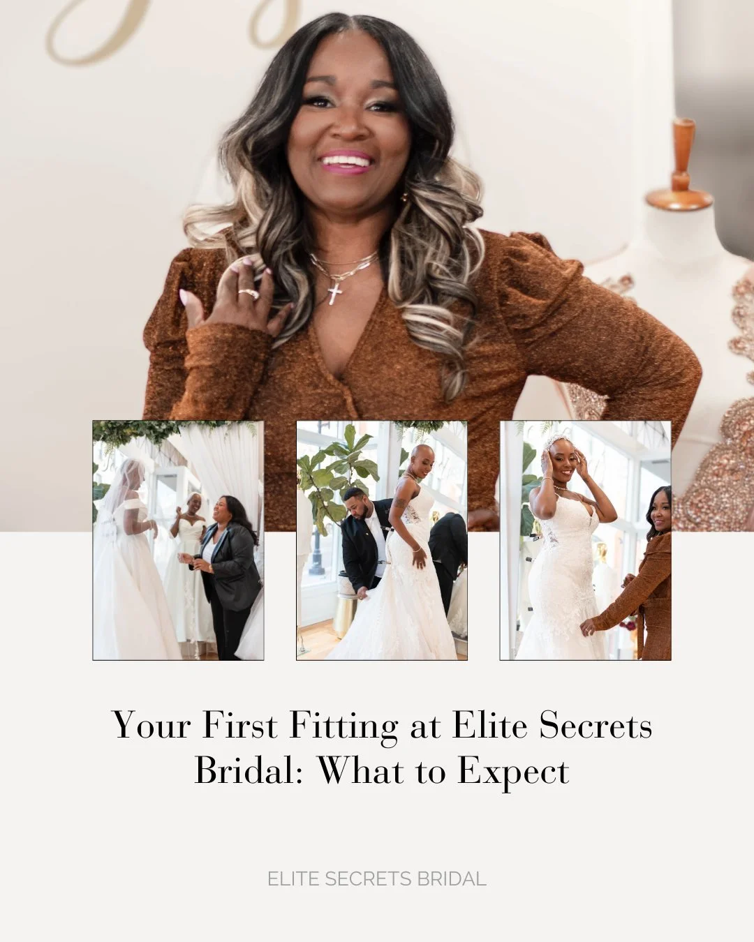 Your first wedding dress fitting should feel calm, personal, and entirely about you.

From a warm welcome to thoughtfully curated gowns, every step of your appointment is designed to help you feel confident, supported, and never rushed. This is a spa