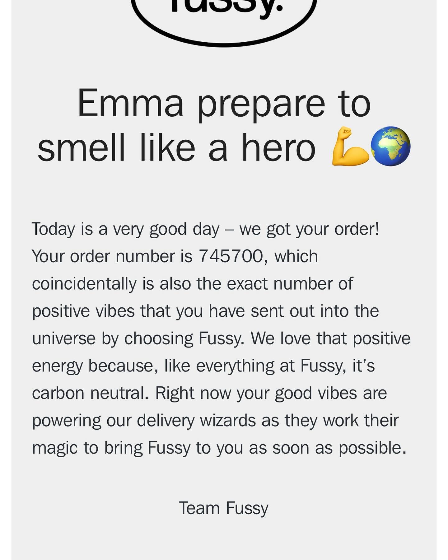 Love this writing from @getfussy Natural Deodorant (although if I&rsquo;m being fussy I would&rsquo;ve liked a contraction of you&rsquo;ve instead of &lsquo;you have&rsquo;). It&rsquo;s friendly and warm without being too OTT #toneofvoice #warmwritin