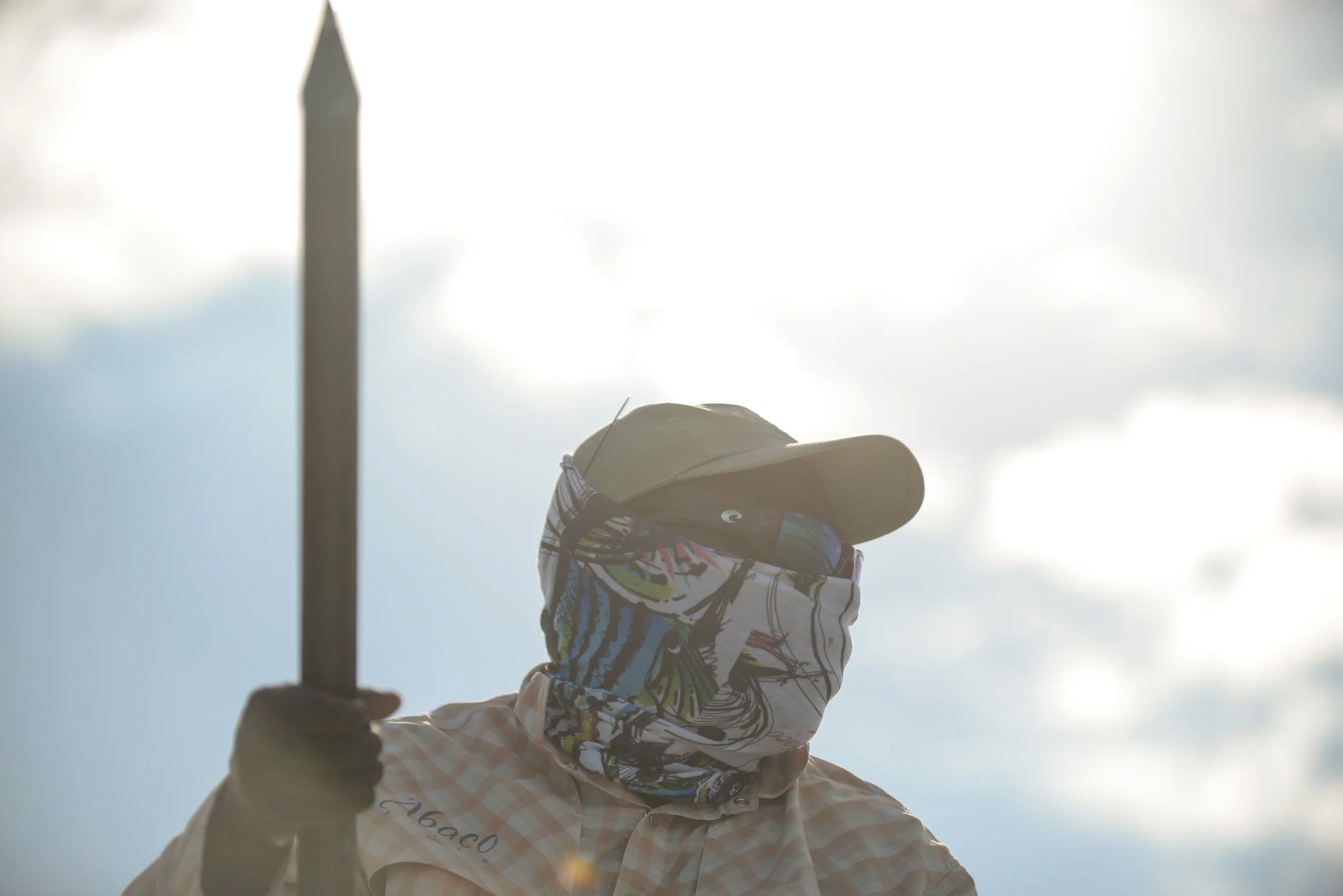 Things got serious as we got within casting range to permit on white sand flats.